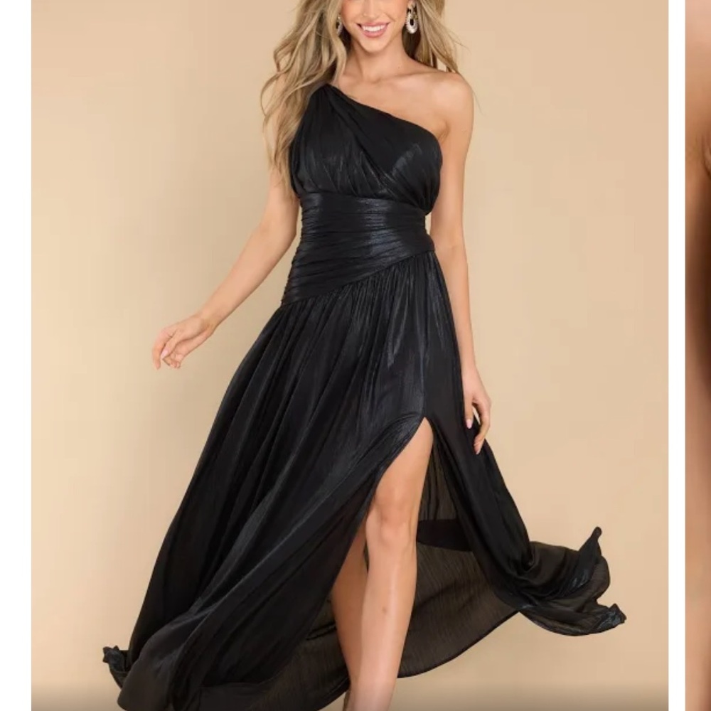 Lacking Interest Black Maxi Dress - Red Dress